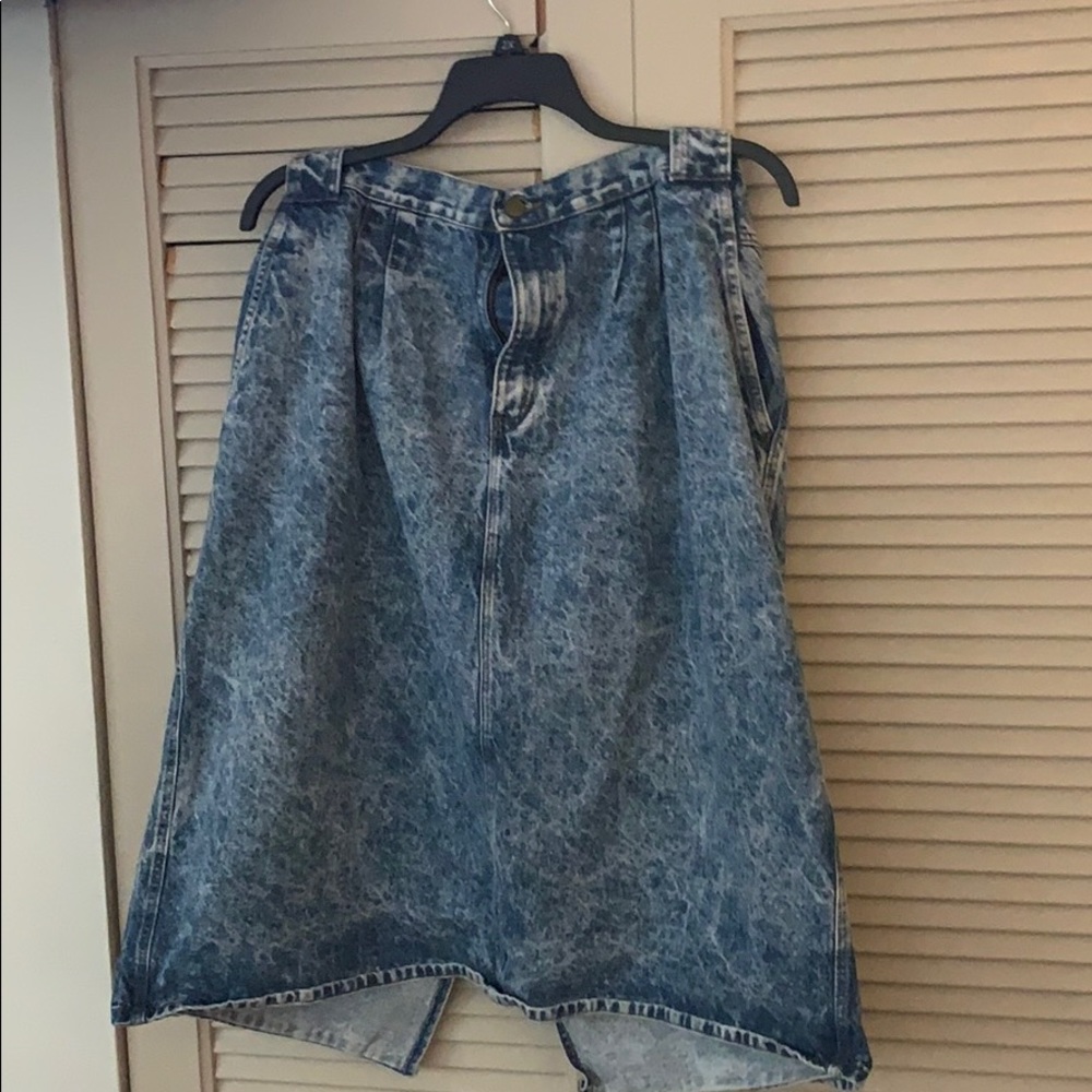 Vintage acid wash midi skirt
